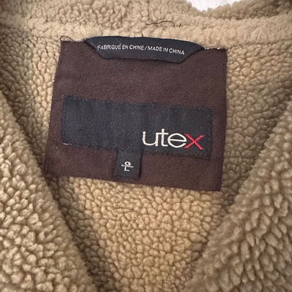 Brown and Tan Suede and fur ladies coat with hood - Picture 4 of 4